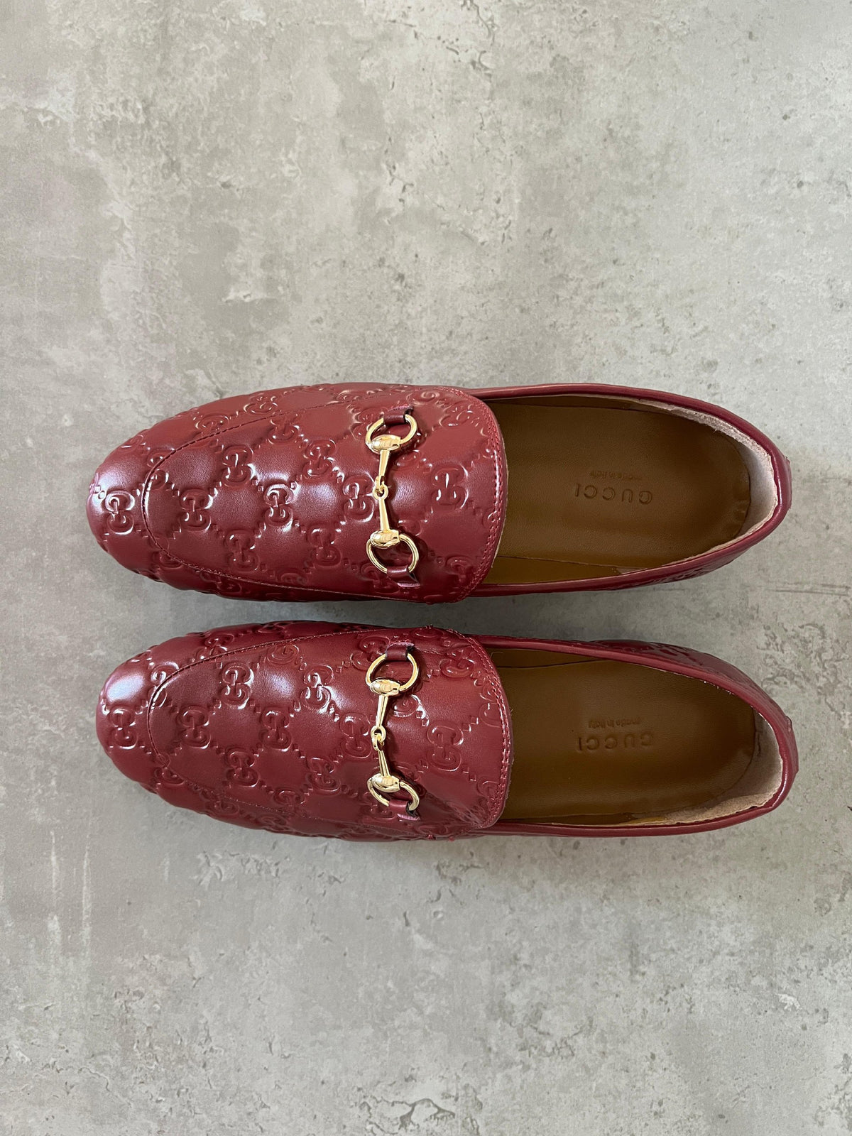 Gucci Loafers - Burgundy Embossed