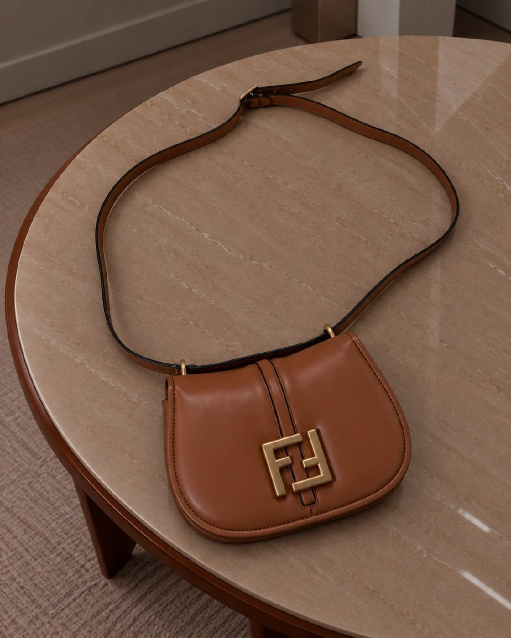 Fendi Crossbody Bag - Brown, White