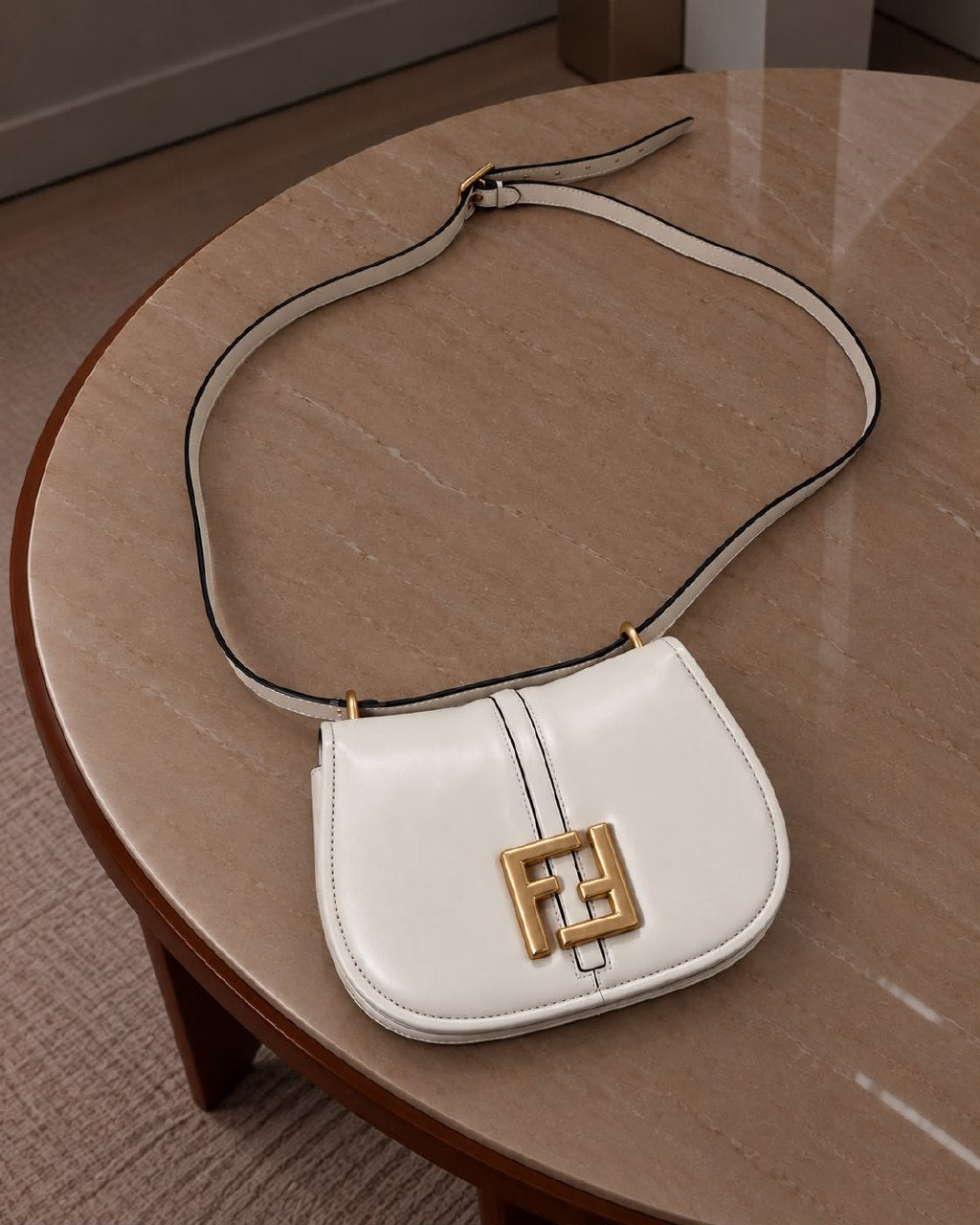 Fendi Crossbody Bag - Brown, White