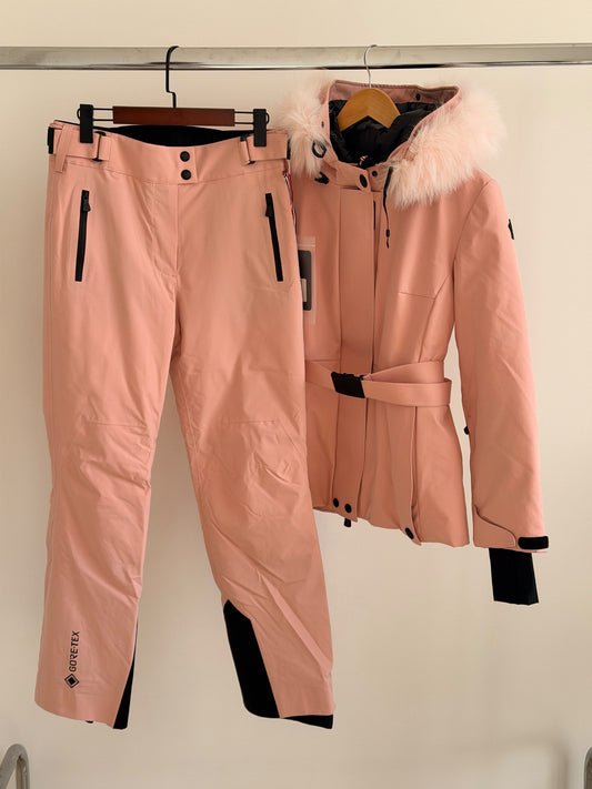 Moncler Belted Hooded Jacket - Pink