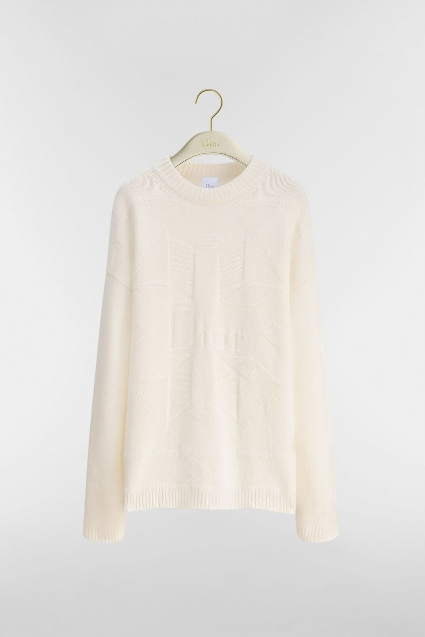 Dior Geometric Sweater - White