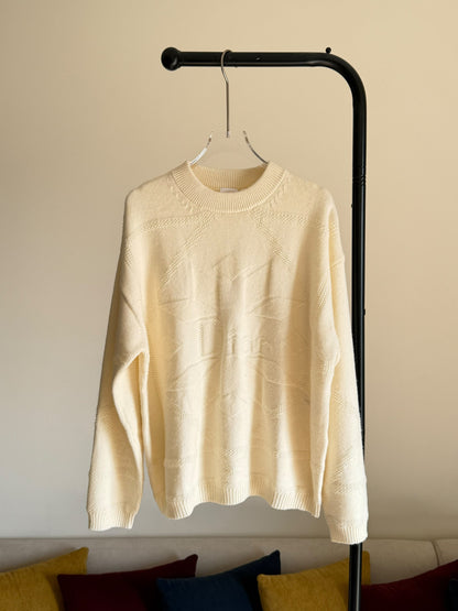 Dior Geometric Sweater - White