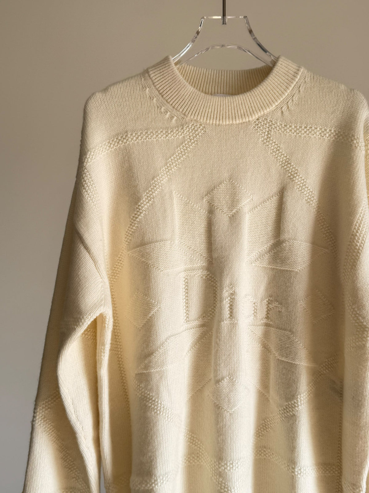 Dior Geometric Sweater - White
