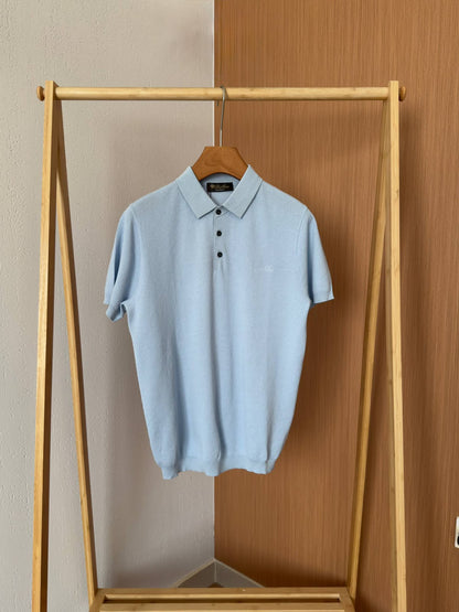 Loro Piana Polo Shirt - Light Blue, White, Black, Burgundy