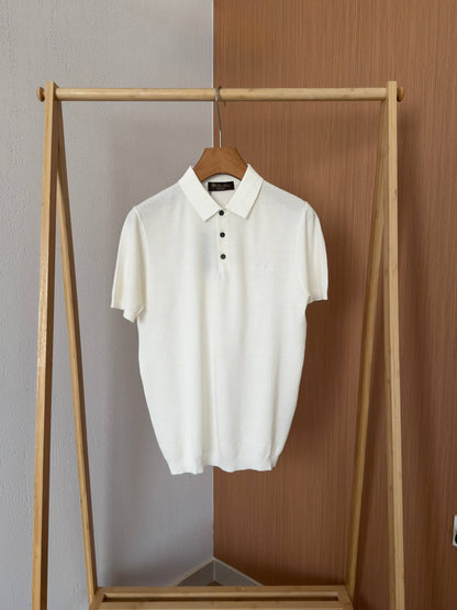 Loro Piana Polo Shirt - Light Blue, White, Black, Burgundy