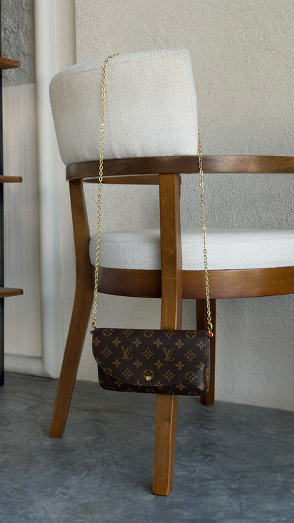 Louis Vuitton Wallet On Chain Trotter - Brown Monogram