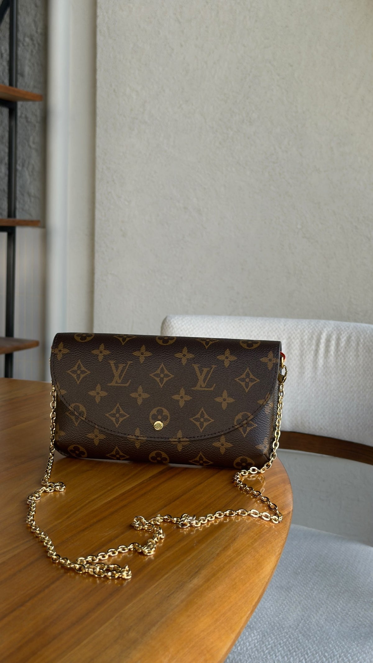 Louis Vuitton Wallet On Chain Trotter - Brown Monogram