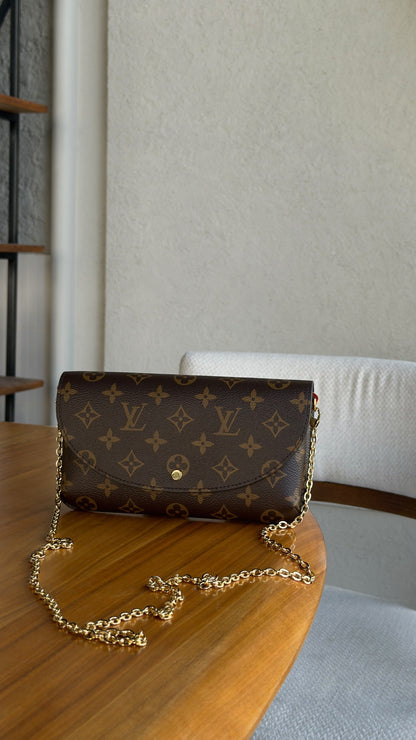Louis Vuitton Wallet On Chain Trotter - Brown Monogram