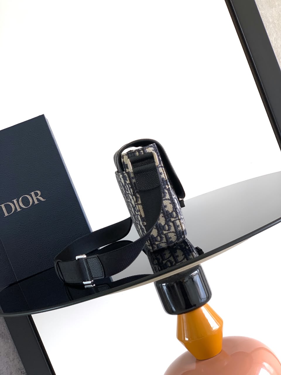 Dior Crossbody Bag Saddle Flap - Beige Monogram