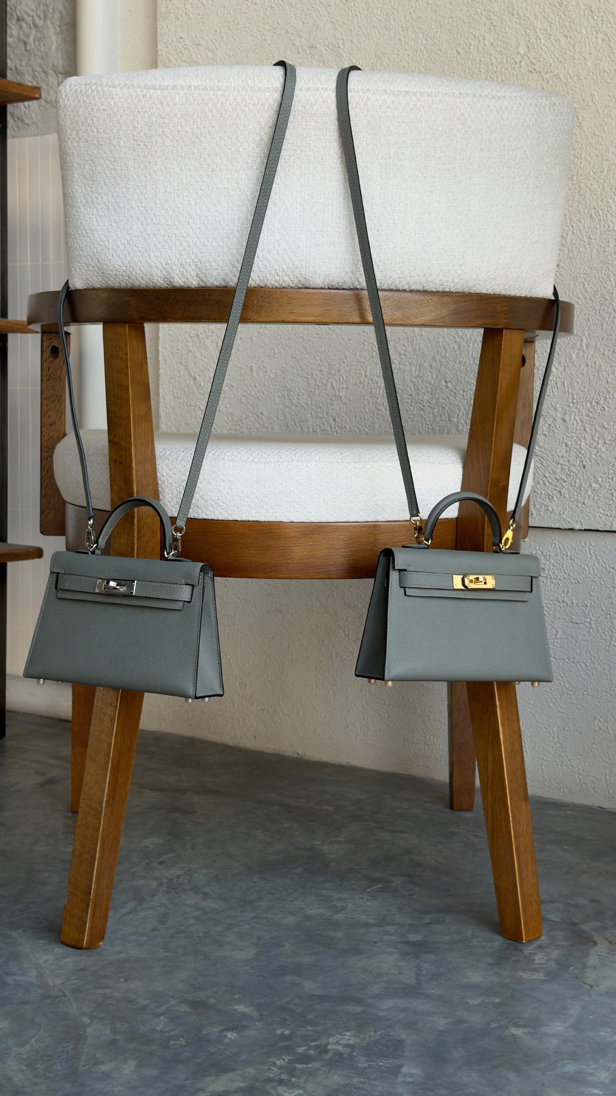 Hermès Mini Kelly Handbag - Dark Grey