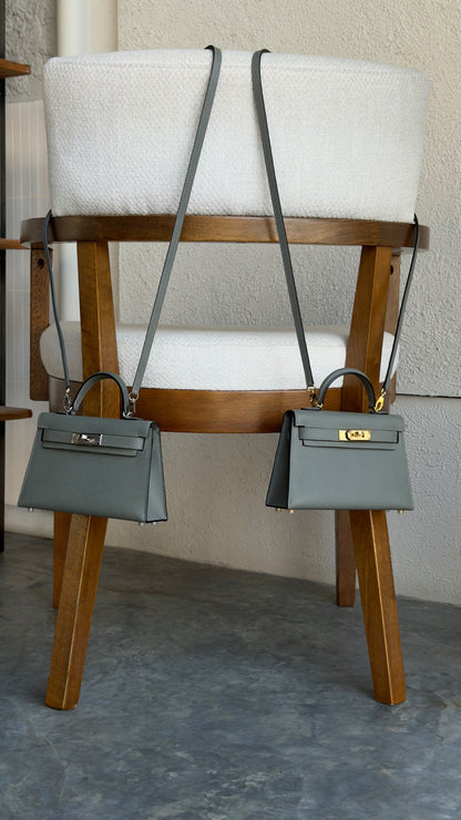 Hermès Mini Kelly Handbag - Dark Grey