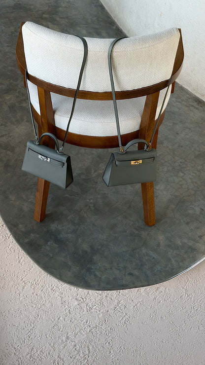 Hermès Mini Kelly Handbag - Dark Grey