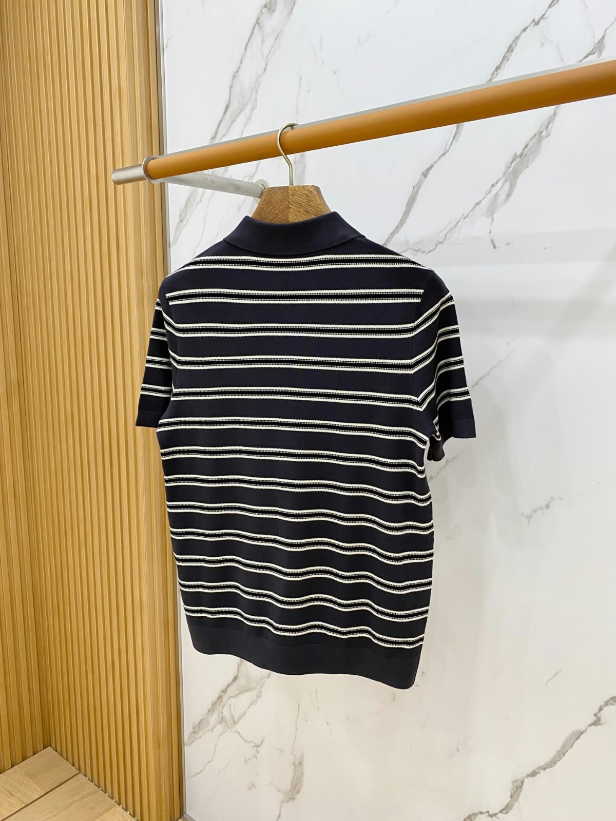 Dior Striped Polo Shirt - Navy