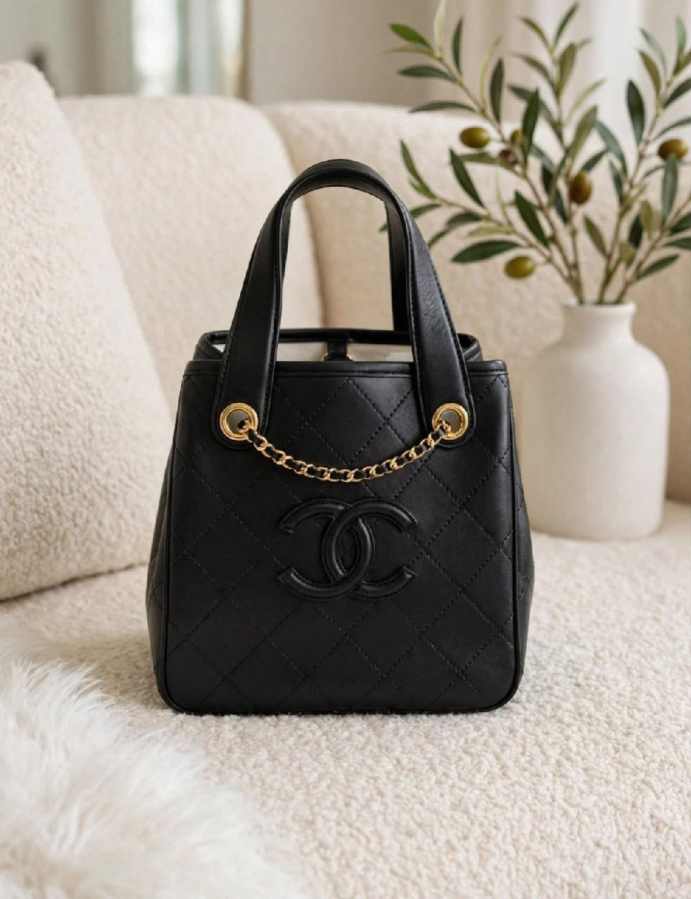 Chanel Boxy Tote Bag - Brown, Black, Burgundy