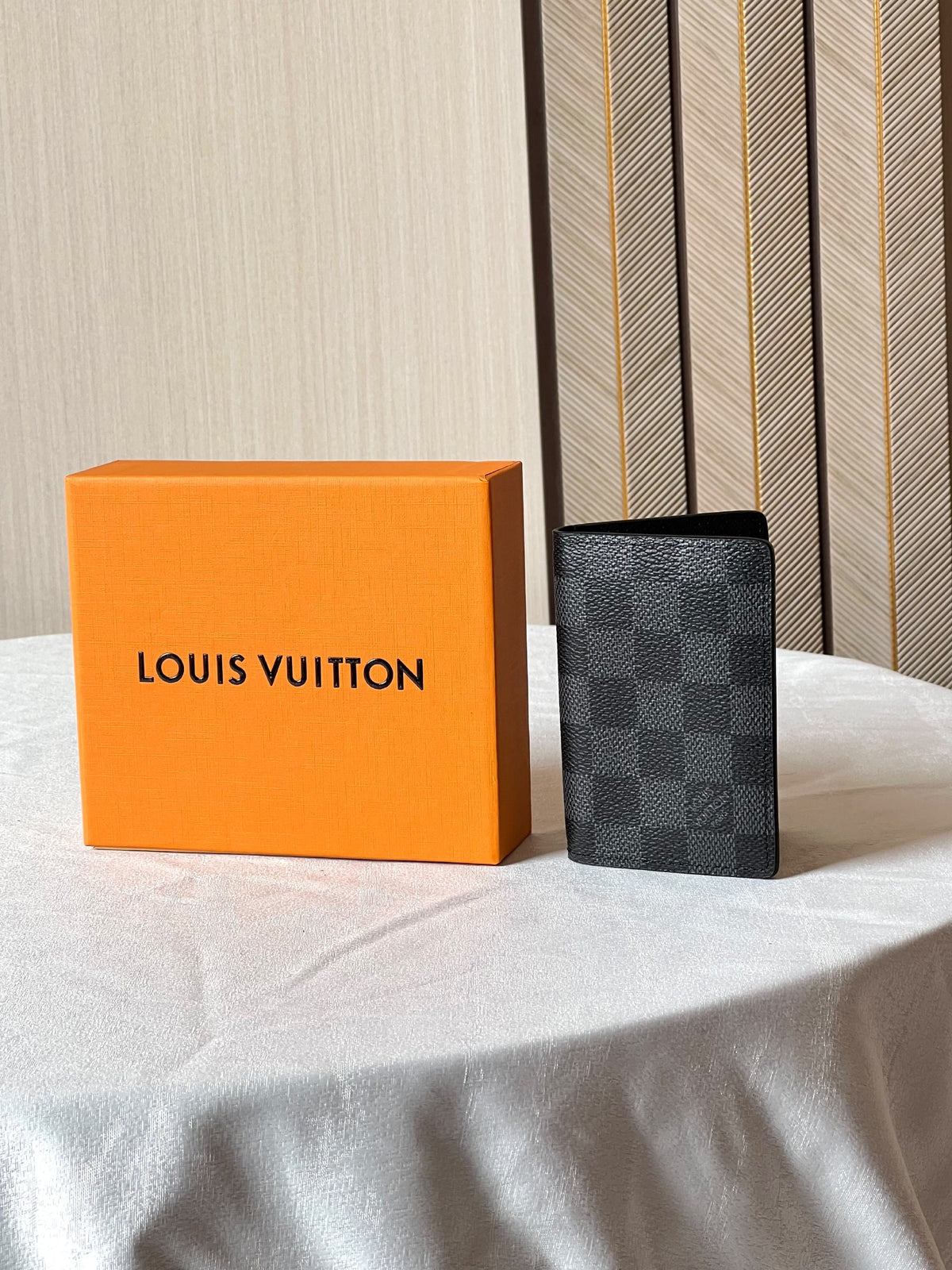 Louis Vuitton Card Holder Grid Front - Dark Grey