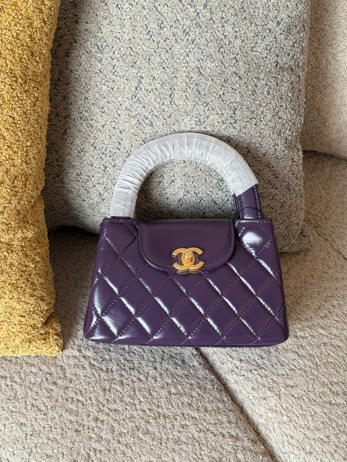 Chanel Quilted Flap Handbag - Black, Purple, Pink, Burgundy, Yellow, Silver, Red