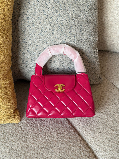 Chanel Quilted Flap Handbag - Black, Purple, Pink, Burgundy, Yellow, Silver, Red