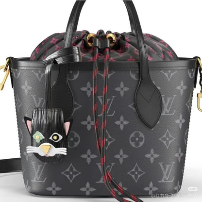 Louis Vuitton Drawstring Handbag - Dark Grey Monogram