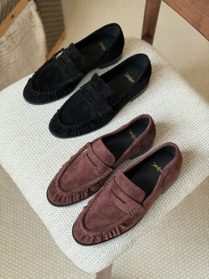 YSL Penny Loafers - Black, Brown