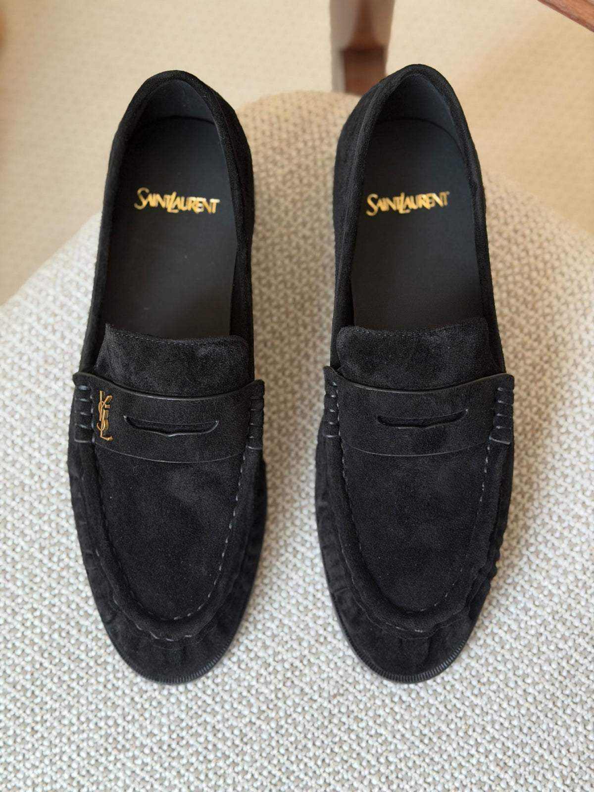 YSL Penny Loafers - Black, Brown