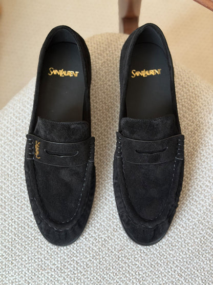 YSL Penny Loafers - Black, Brown