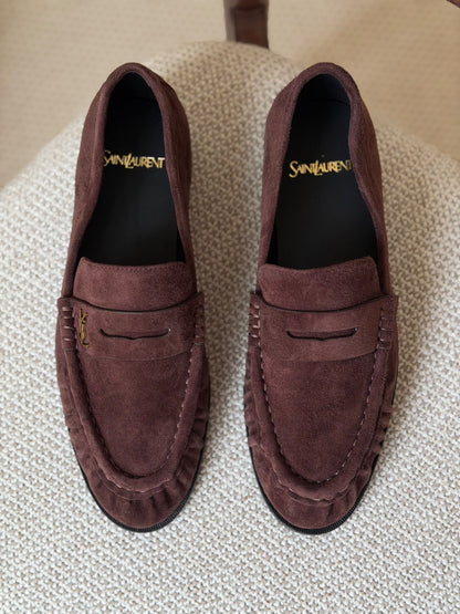 YSL Penny Loafers - Black, Brown