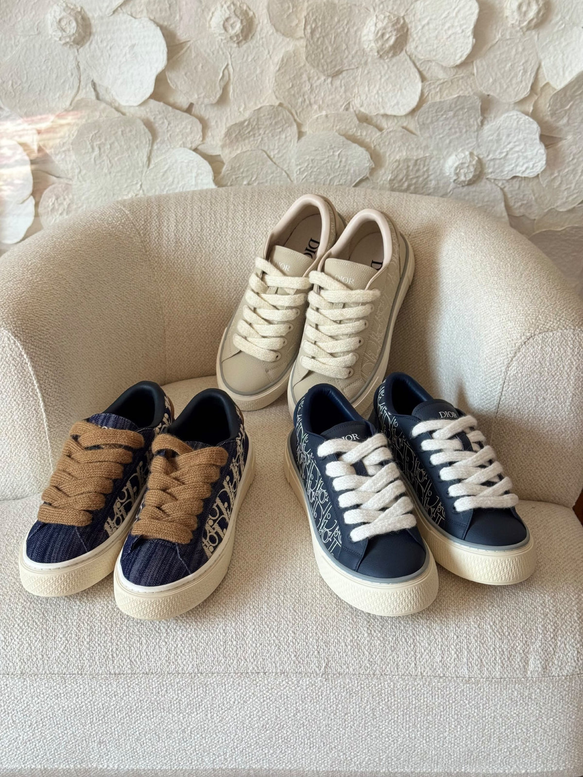 Christian Dior B33 Sneakers - Navy, Beige, Blue & Brown