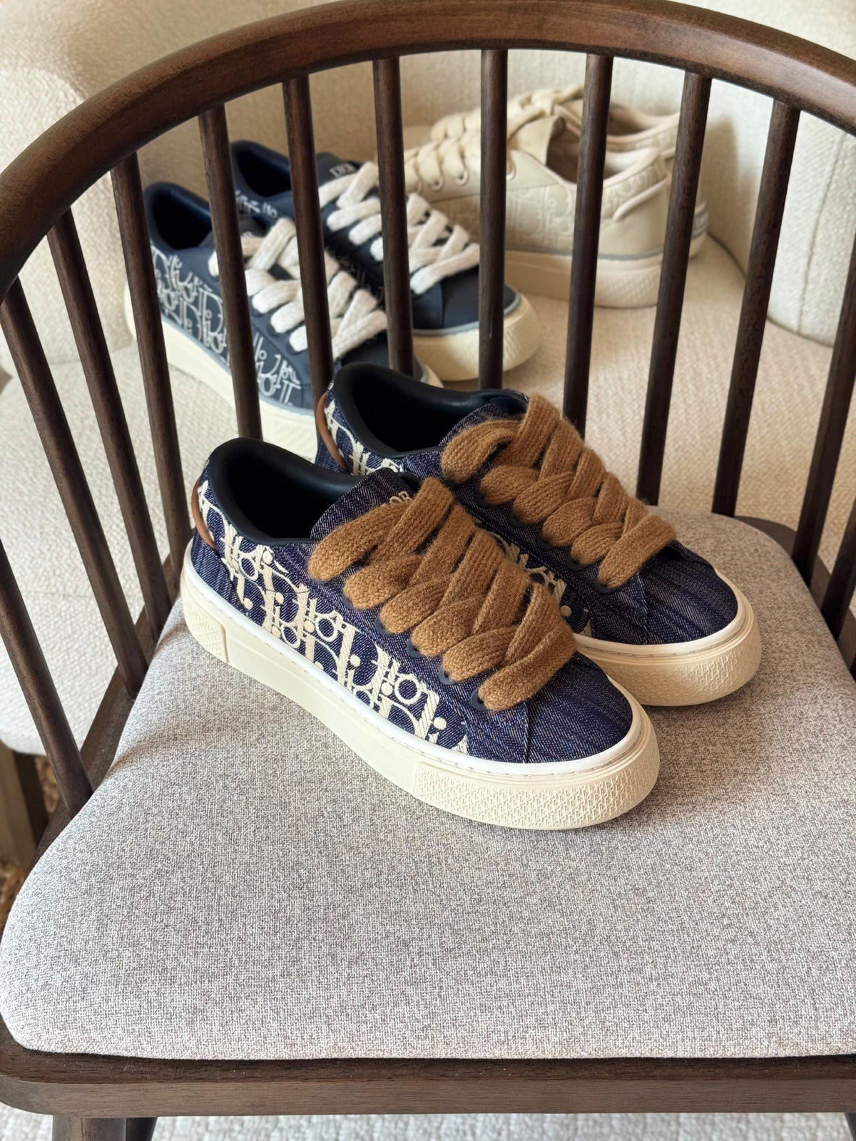 Christian Dior B33 Sneakers - Navy, Beige, Blue & Brown