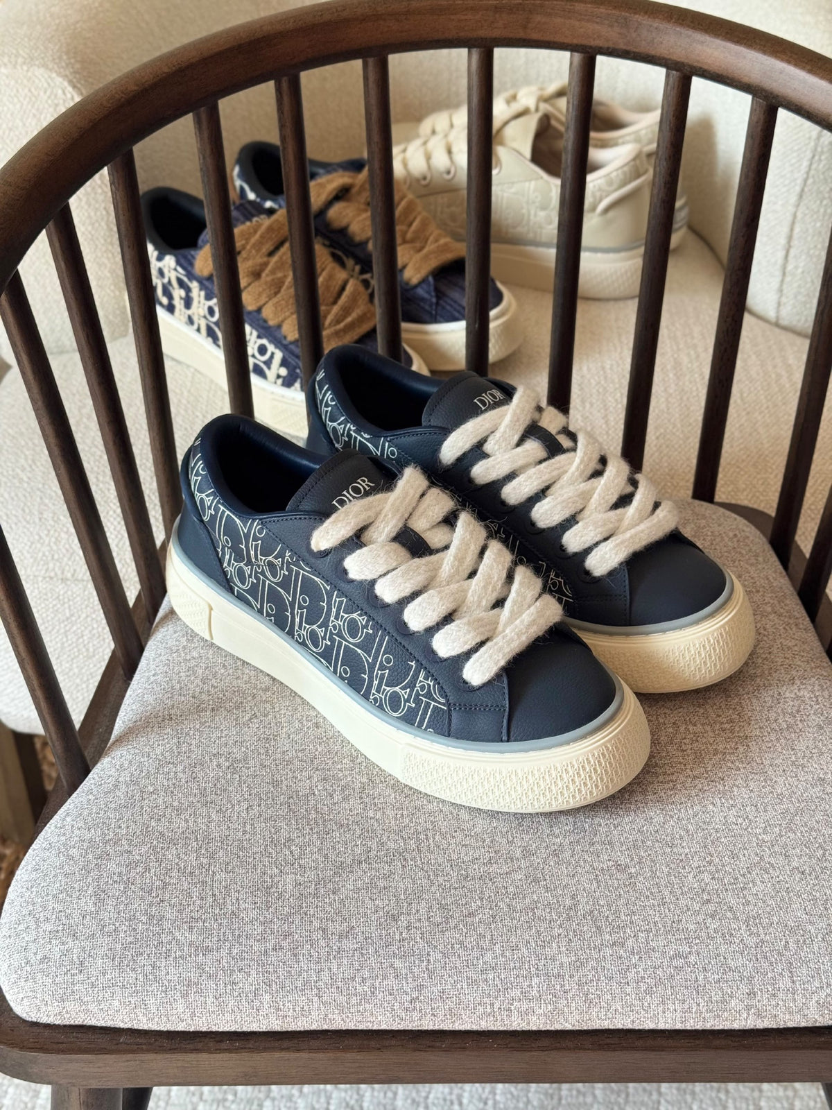 Christian Dior B33 Sneakers - Navy, Beige, Blue & Brown