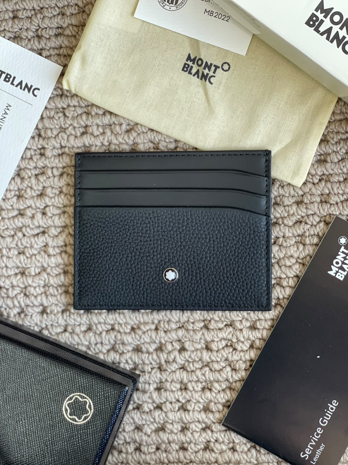 Montblanc Card Holder - Black Embossed