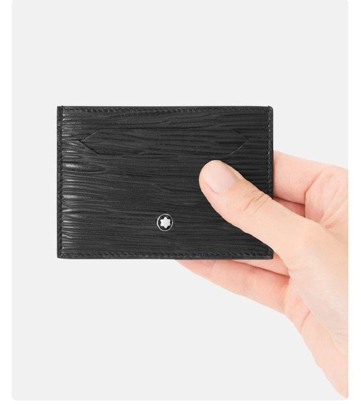 Montblanc Card Holder - Black Embossed