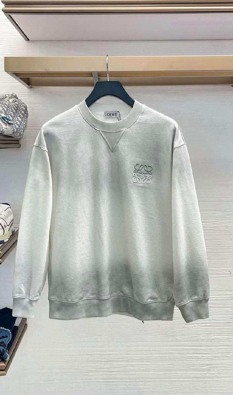 Loewe Chest-Embroidery Sweatshirt - Light Blue, White, Grey, Dark Grey