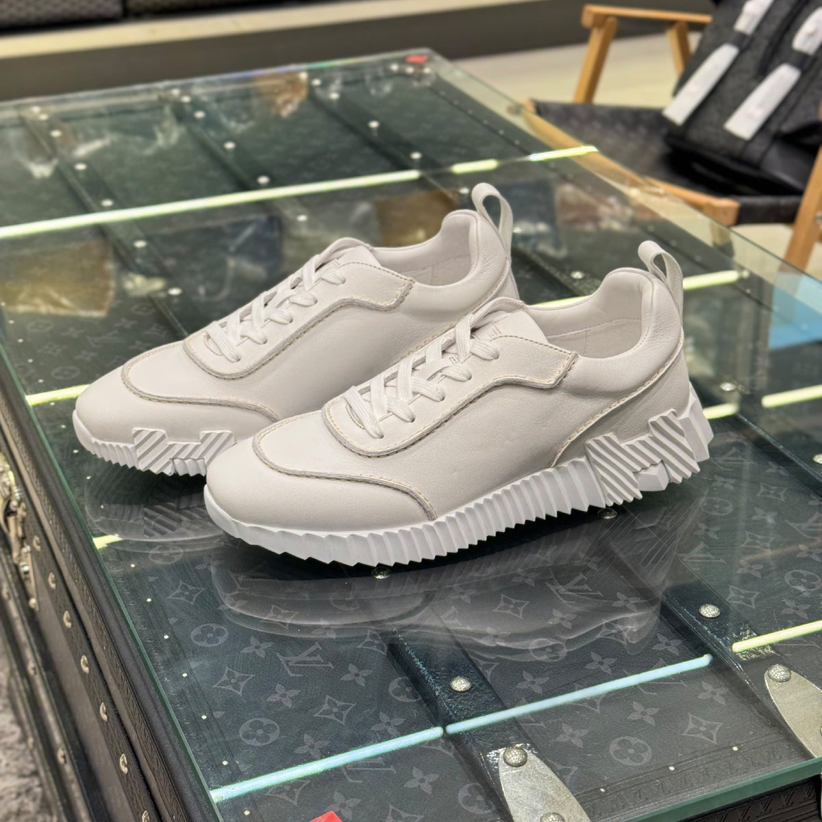 Hermès Sneakers - Brown, Beige, Black, White