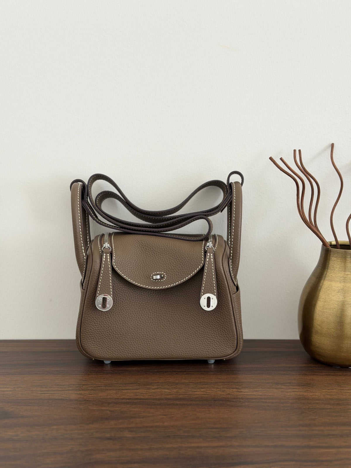 Hermès Lindy Shoulder Bag - Grey