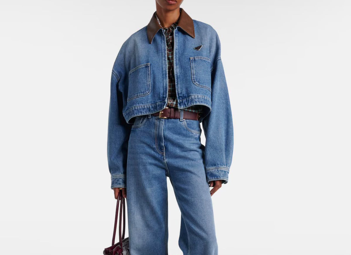 Prada Cropped Jacket - Blue