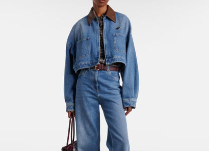 Prada Cropped Jacket - Blue