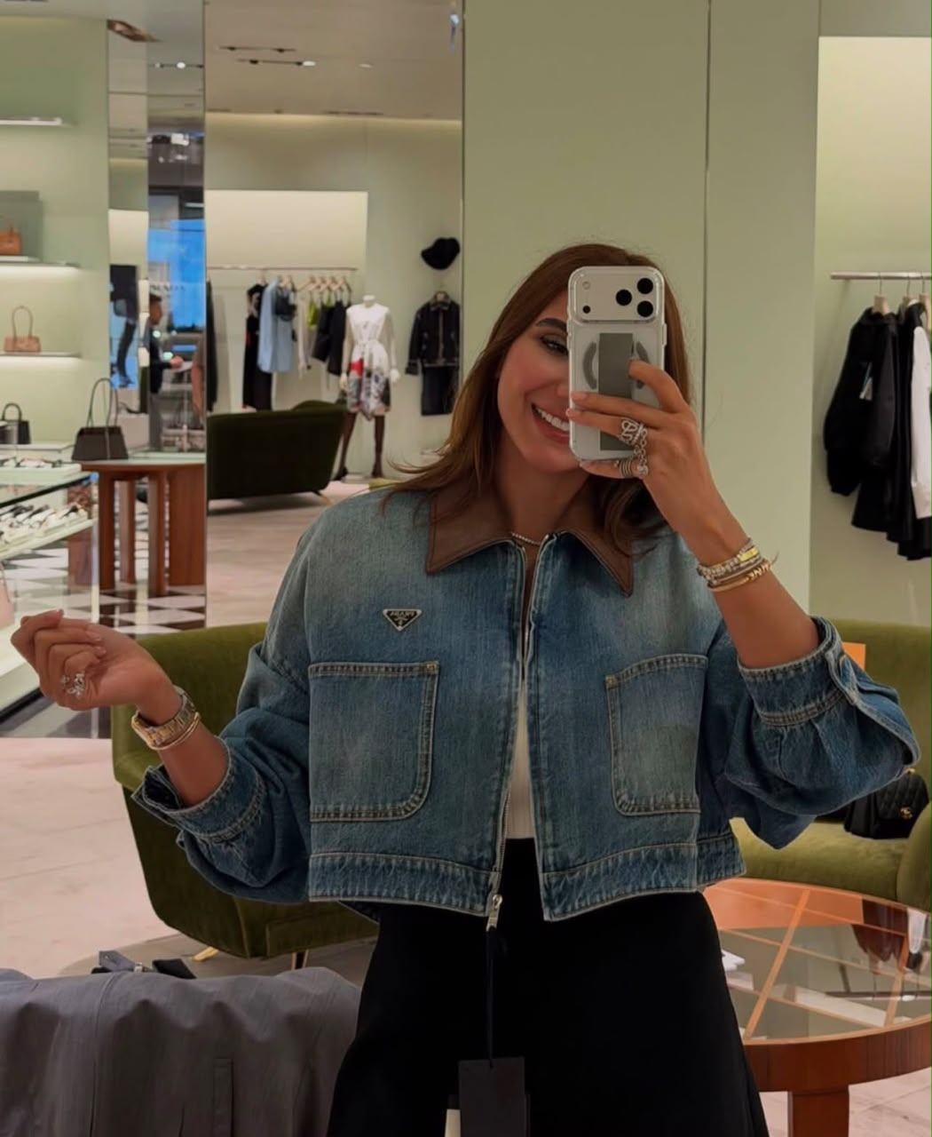 Prada Cropped Jacket - Blue