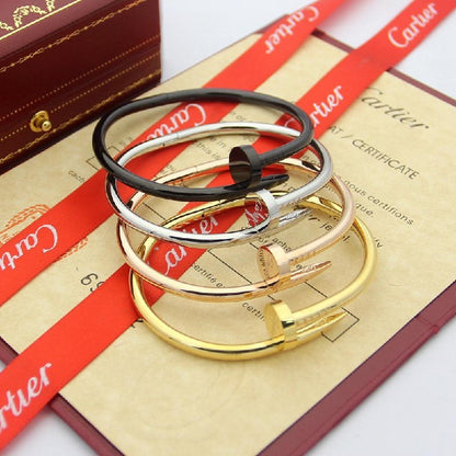 Cartier Nail Bracelet - Black, Gold, Silver, Gold Rose