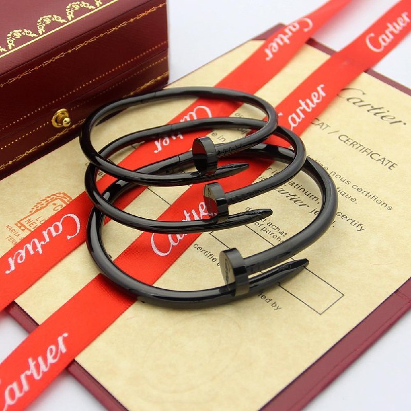 Cartier Nail Bracelet - Black, Gold, Silver, Gold Rose