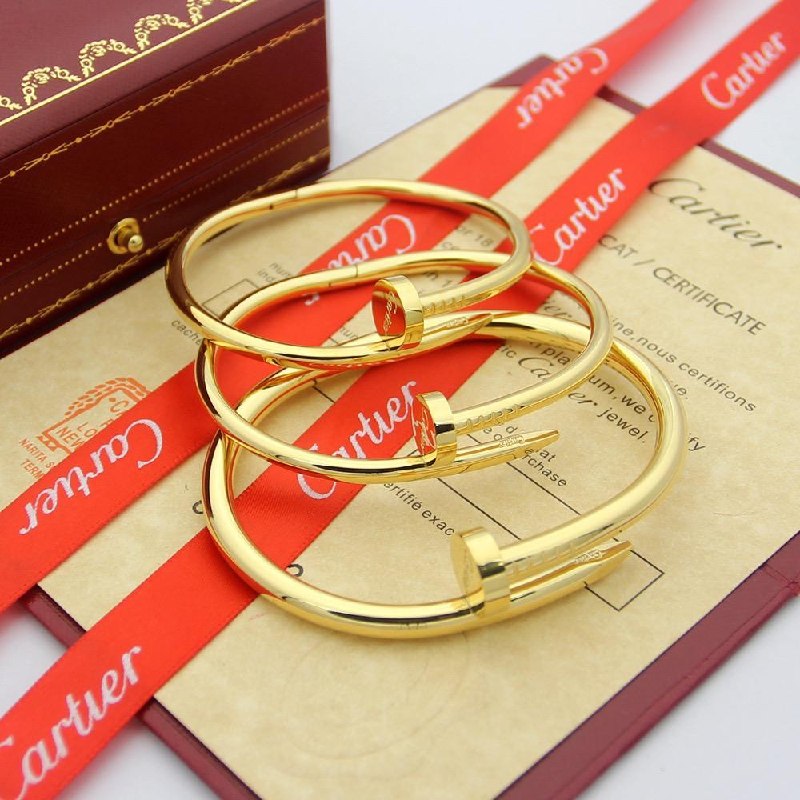 Cartier Nail Bracelet - Black, Gold, Silver, Gold Rose