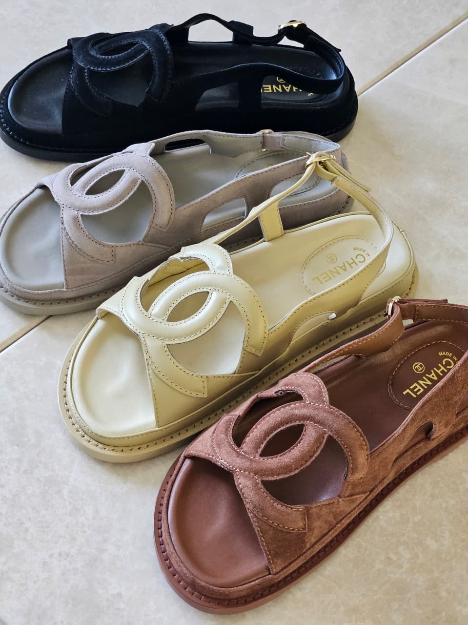Chanel Slippers - White, Black, Beige, Brown