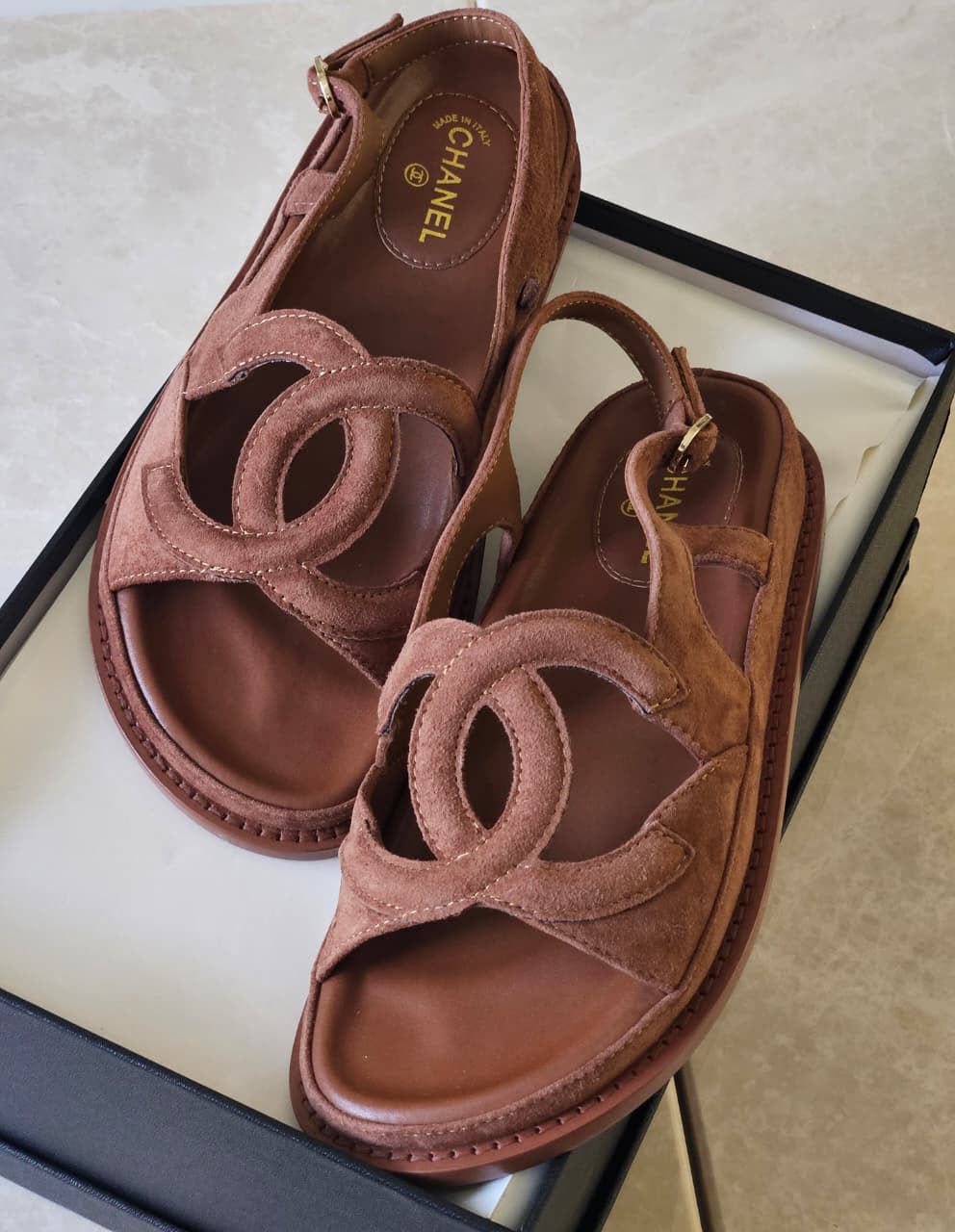 Chanel Slippers - White, Black, Beige, Brown