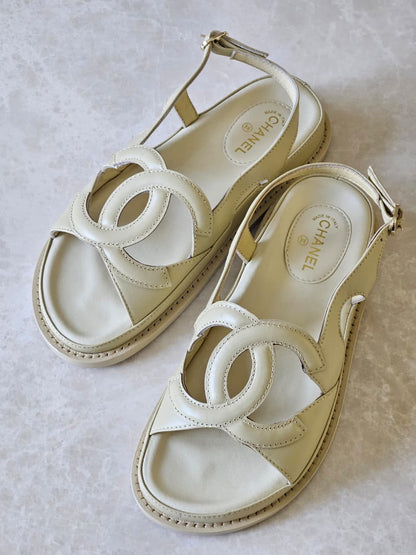 Chanel Slippers - White, Black, Beige, Brown