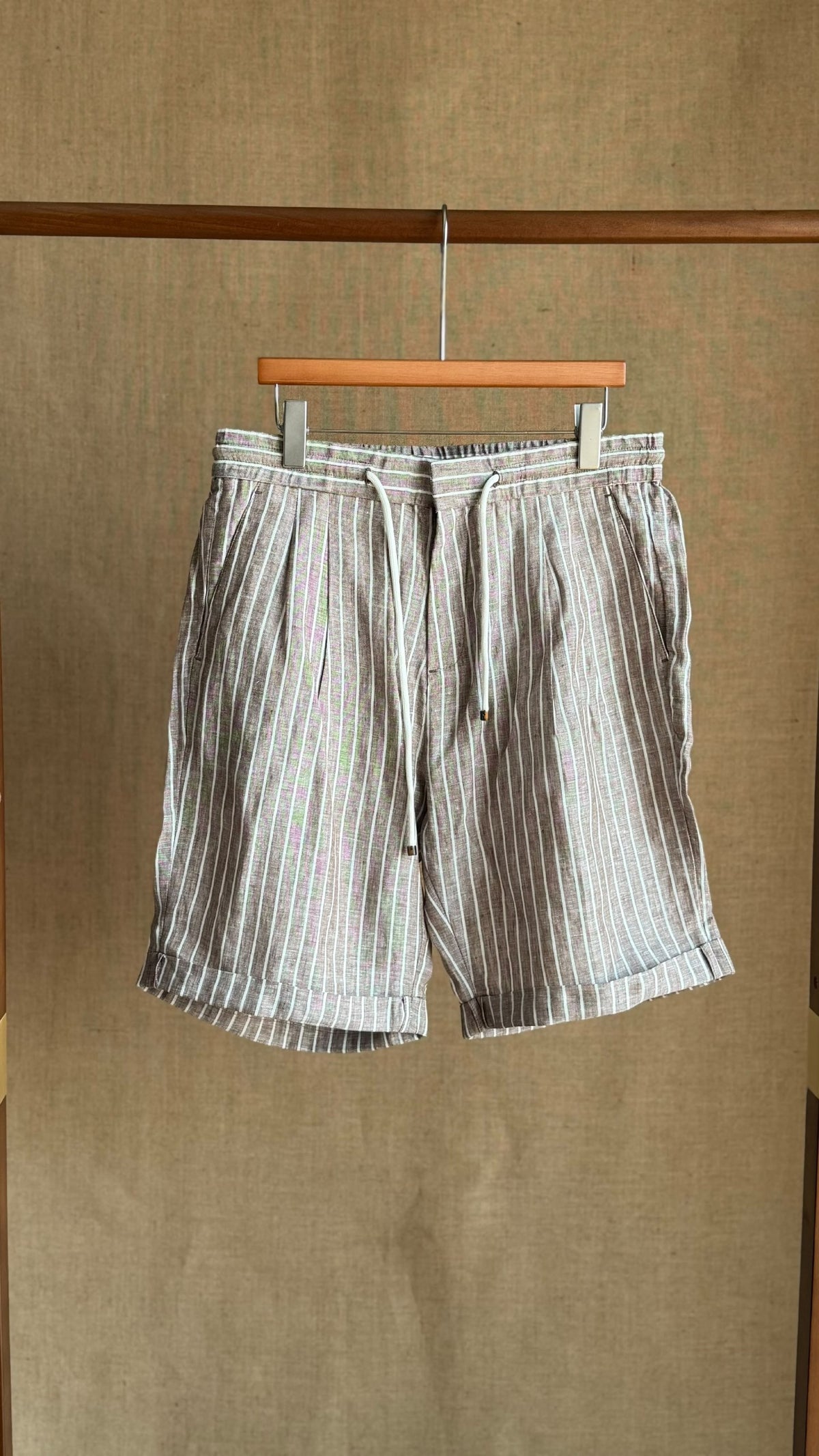 Loro Piana Shorts - Green, White, Brown