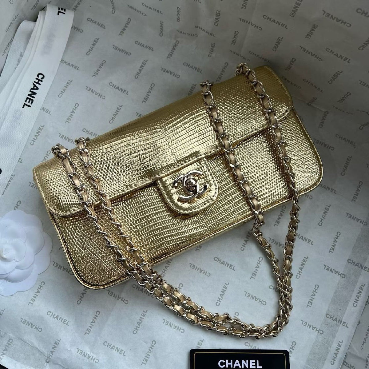 Chanel Flap Shoulder Bag - Gold