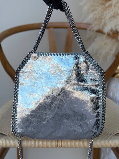 Stella McCartney Foldover Shoulder Bag - Silver