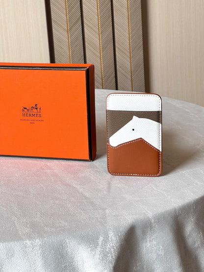 Hermès Card Holder - White