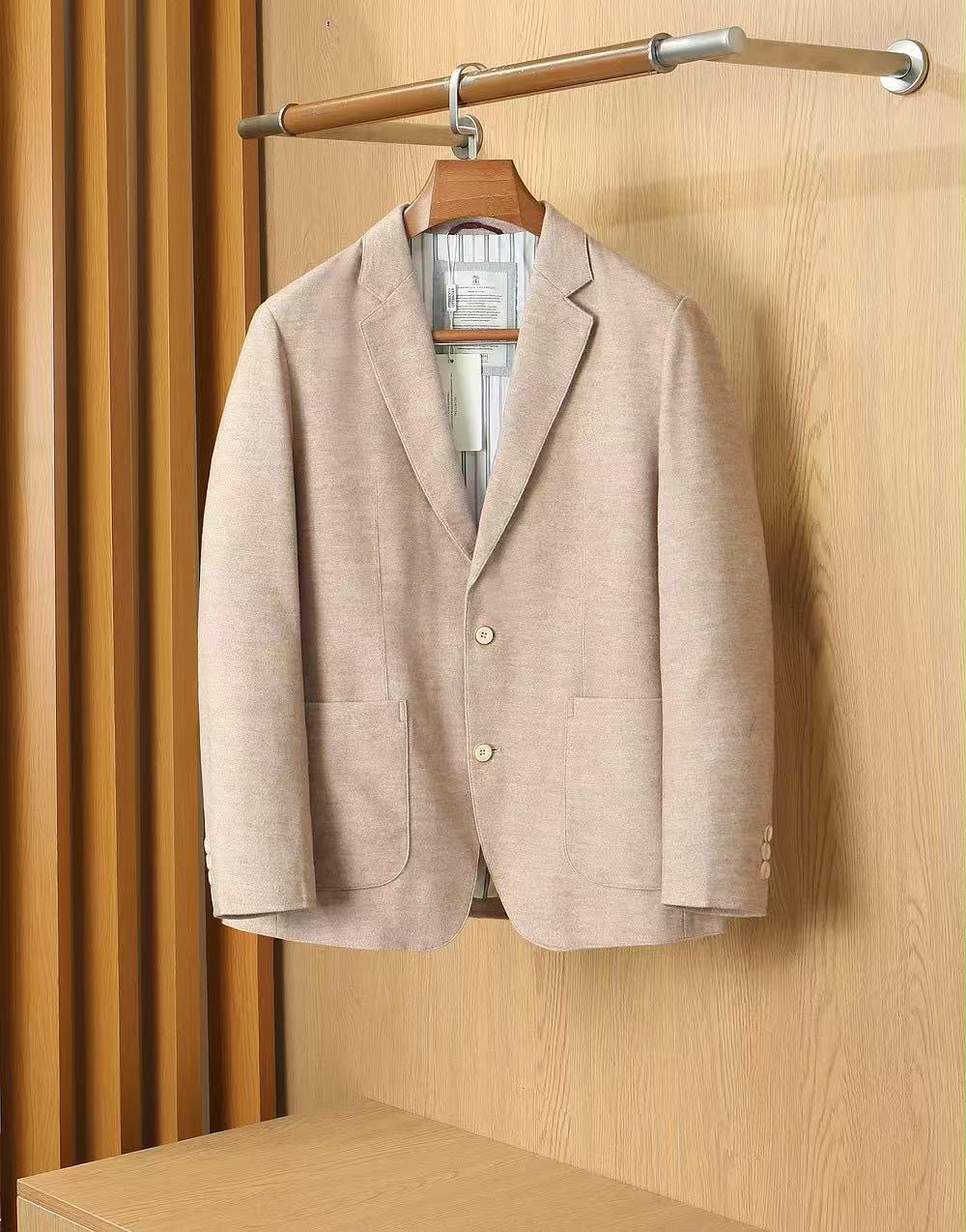 Brunello Cucinelli Notched-Lapel Jacket - Beige