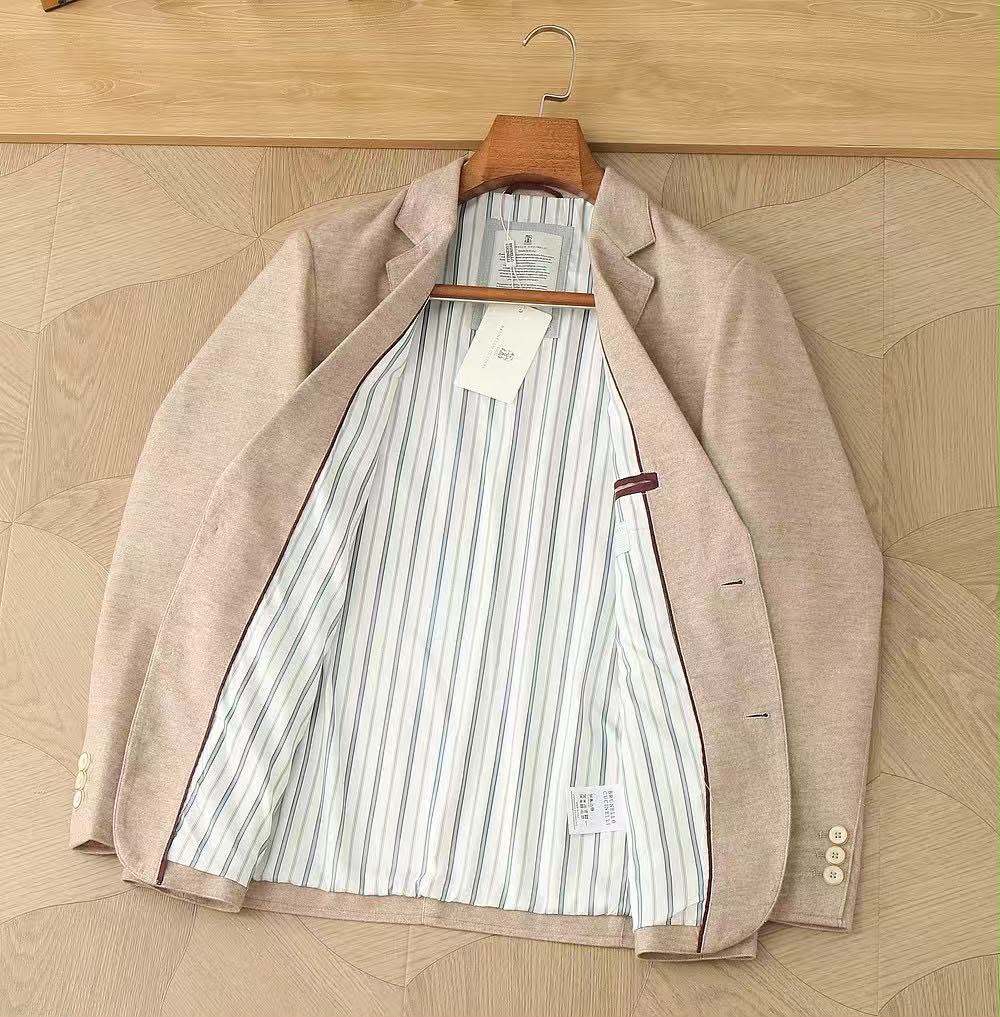 Brunello Cucinelli Notched-Lapel Jacket - Beige