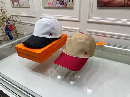 Hermès Cap - Navy & Red